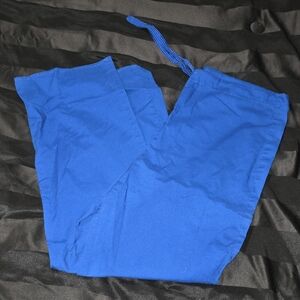 Blue Drawstring Scrub Pants